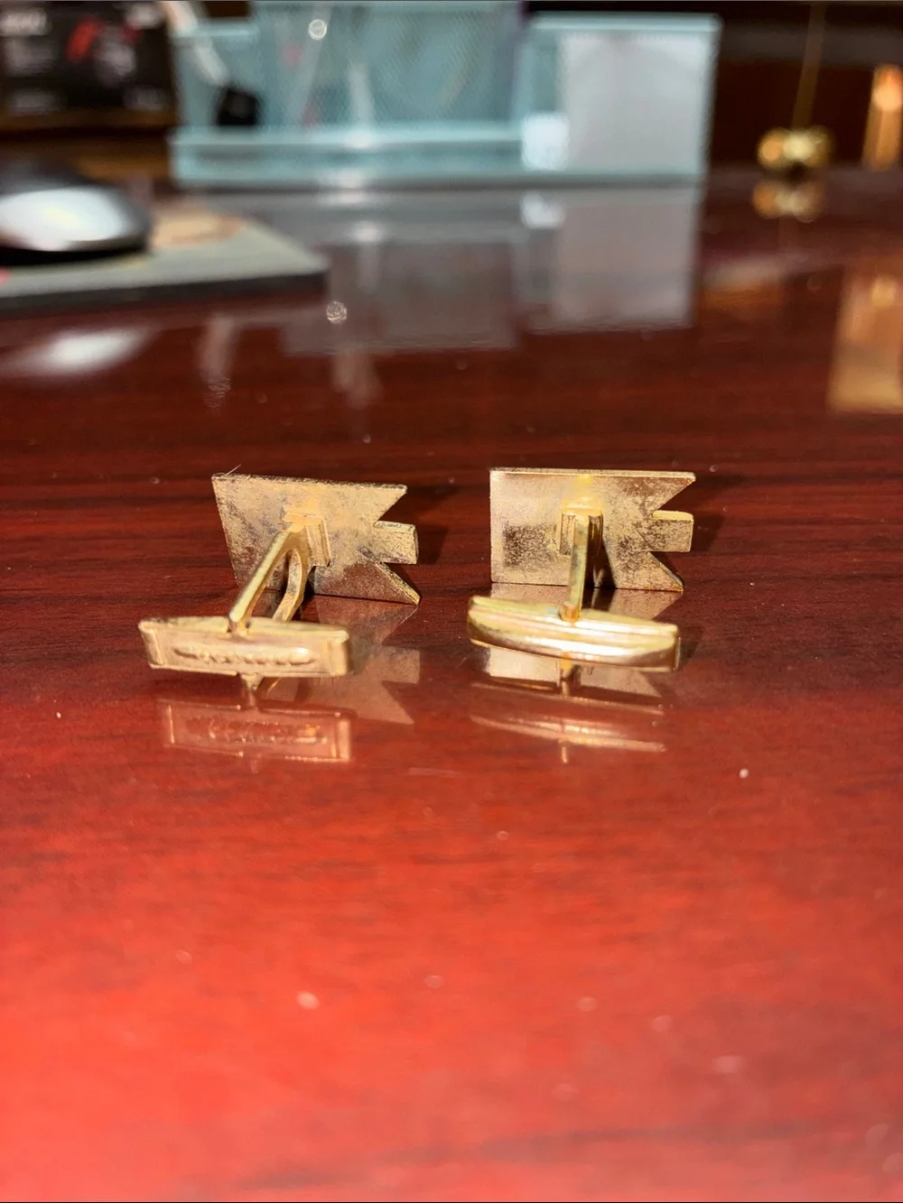 Gentry Gold-Tone Geometric Men’s Cufflinks